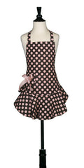 Children's Brown & Pink Polka Dot Josephine Apron