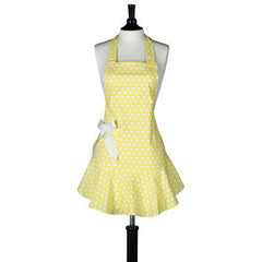 Yellow & White Polka Dot Josephine Apron