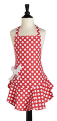 Children's Red & White Polka Dot Josephine Apron