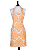 White & Orange Damask Chef's Apron White & Orange Damask Chef's Apron