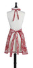 Red Paisley Damask Gigi Apron with Terry Towel