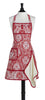 Red Paisley Damask Gigi Apron with Terry Towel