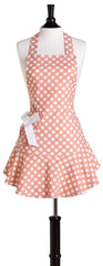 Coral & Cream Polka Dot Josephine Apron