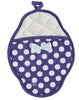 Purple & White Polka Dot Scalloped Pot Mitt