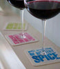 Letterpress Wine Tasting Coaster Set